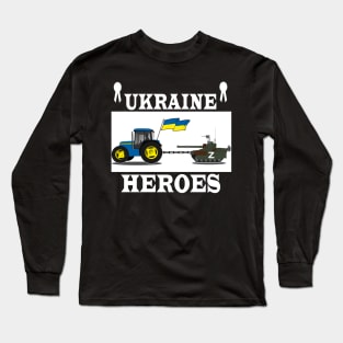 Ukrainian Tractor Pulling Tank Long Sleeve T-Shirt